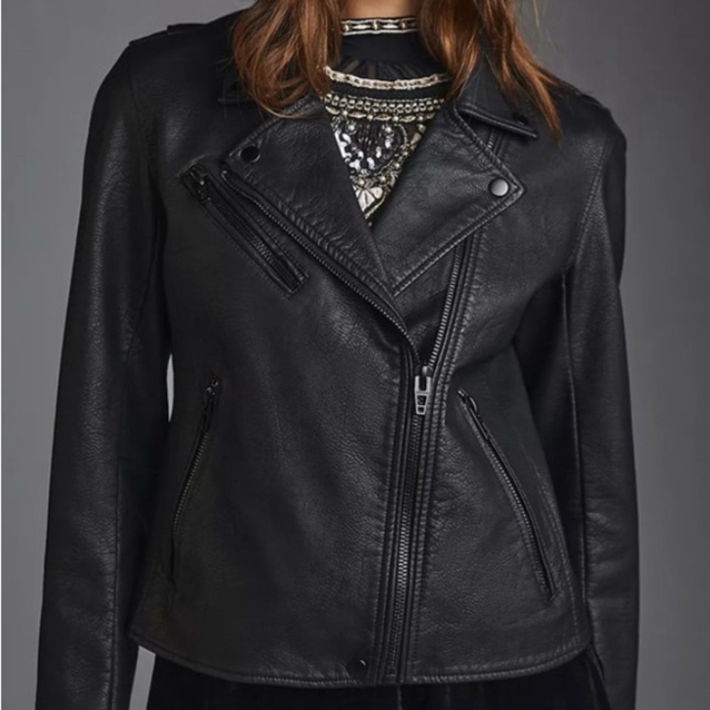Anthropology Blank NYC Moto Faux Jacket